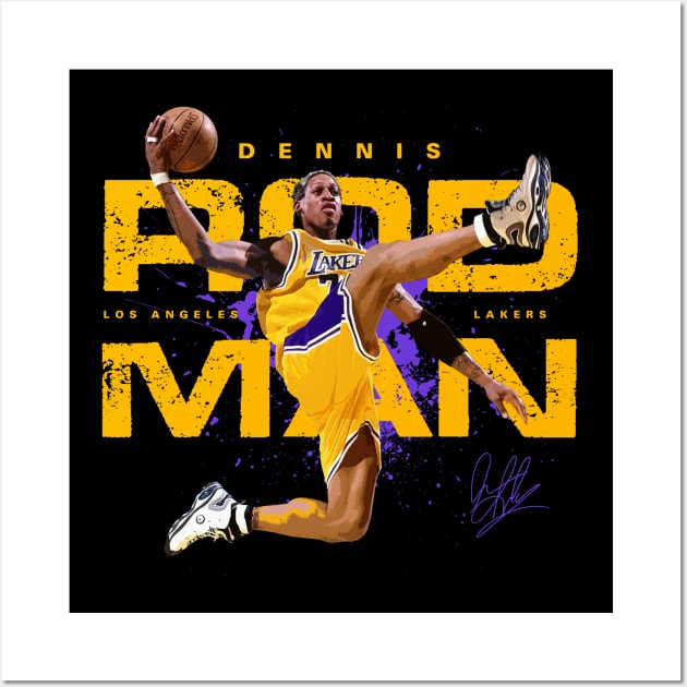 Dennis Rodman Lakers Wall Art by Juantamad